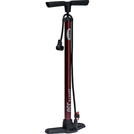 Bell Sports Bell Sports Zephyr 350 Steel Bicycle Floor Pump Maroon 7152766